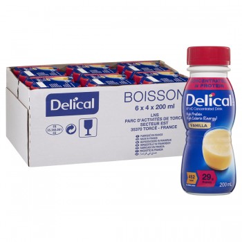 Delical 2.3Kcal/ml Concentrate Vanilla 200ml (6 x 4 Packs)