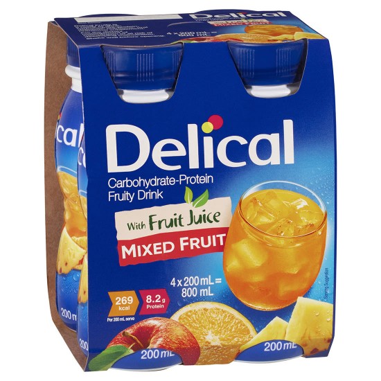 Delical 1.3Kcal/ml Fruity Drink Mixed Fruit 200ml (6 x 4 Packs)