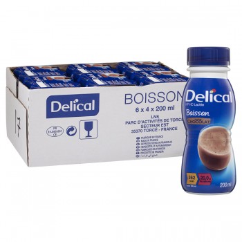 Delical 1.8Kcal/ml Classic Milky Chocolate 200ml (6 x 4 Packs)