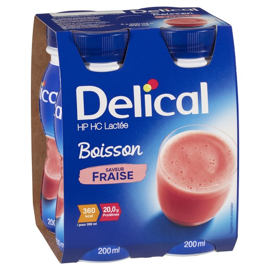 Delical 1.8Kcal/ml Classic Milky Strawberry 200ml (6 x 4 Packs)